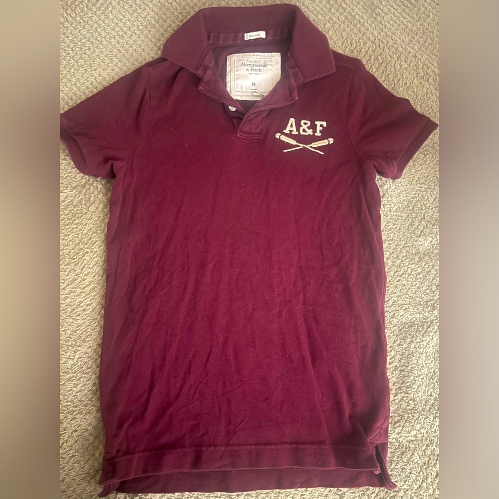 Abercrombie Polo Burgundy muscle fit